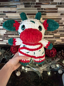 Christmas Cow Crochet Plush