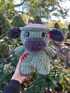 Zombie Cow Crochet Plush